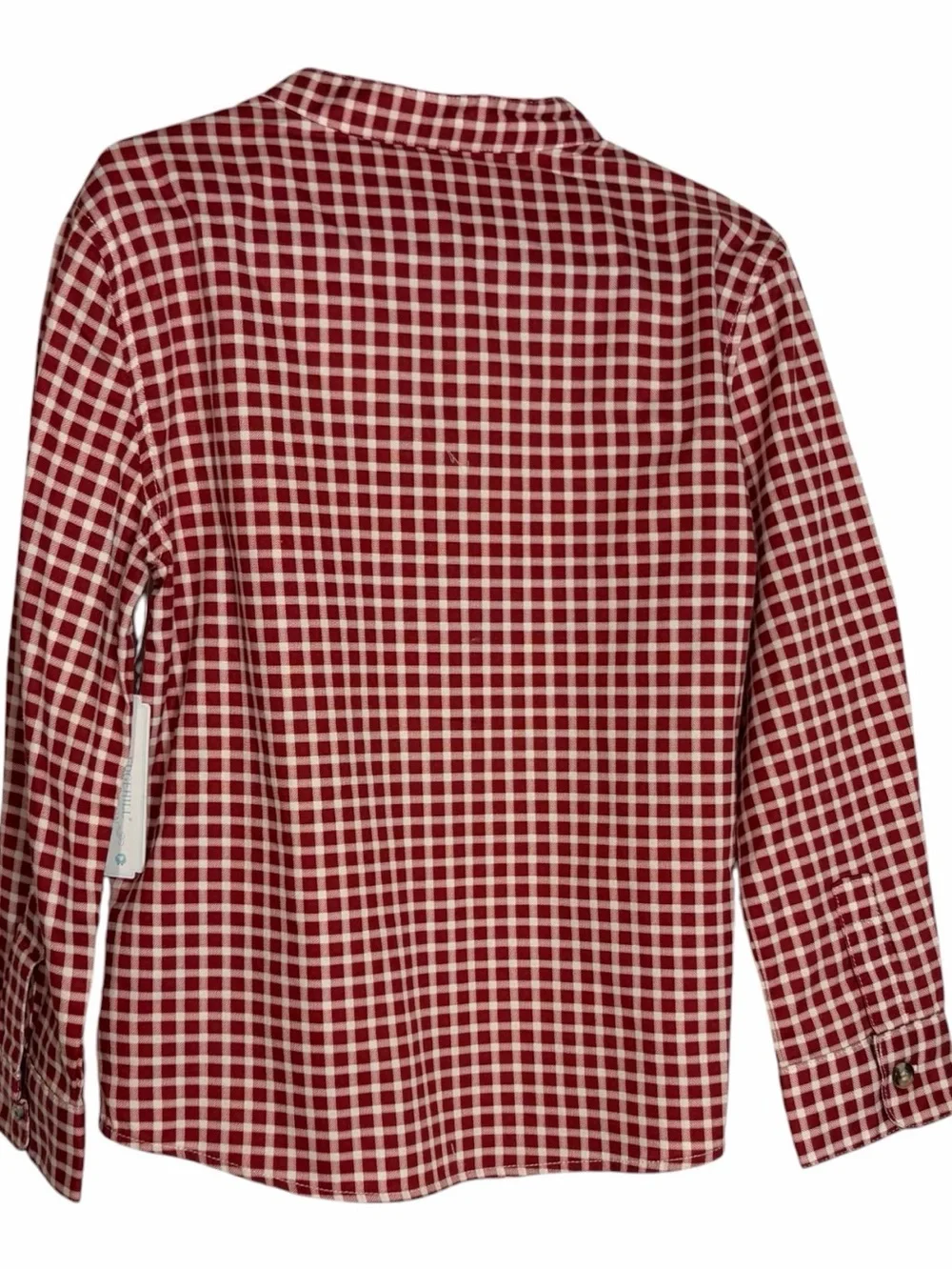 NEW Edgehill Collection Boy 2-Pc Outfit Set Size 6 Gingham Henley Khaki Pants